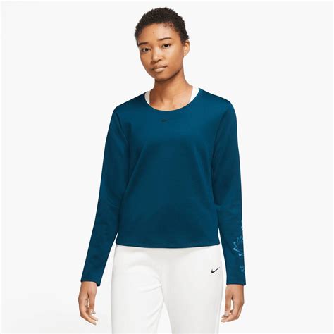 nike damen top longsleeve crew grx oberteil moss white l|Womens Long Sleeve Shirts Tops .